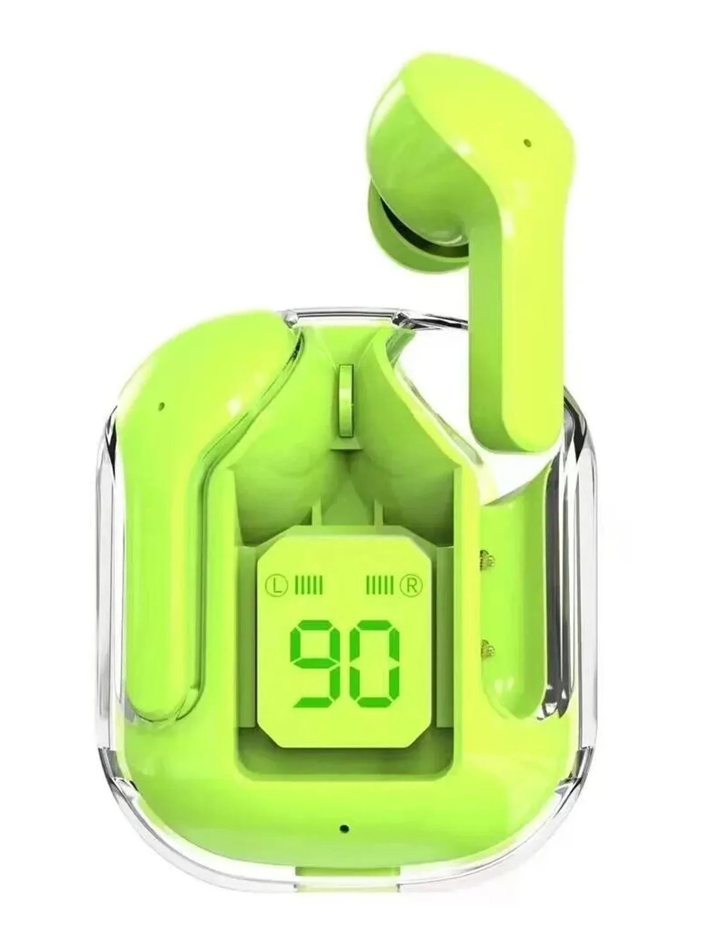 air31 tws wireless earbuds, transparent crystal bluetooth 5.3 headphones with led digital display, heavy bass stereo & noise reduction, ipx5 waterproof sports earphones air31 tws wireless earbuds, transparent crystal bluetooth 5.3 headphones with led digital display, heavy bass stereo & noise reduction, ipx5 waterproof sports earphones